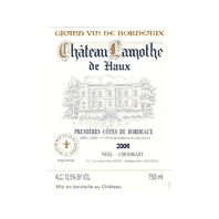 Château Lamothe de Haux Premières Côtes de Bordeaux 2006